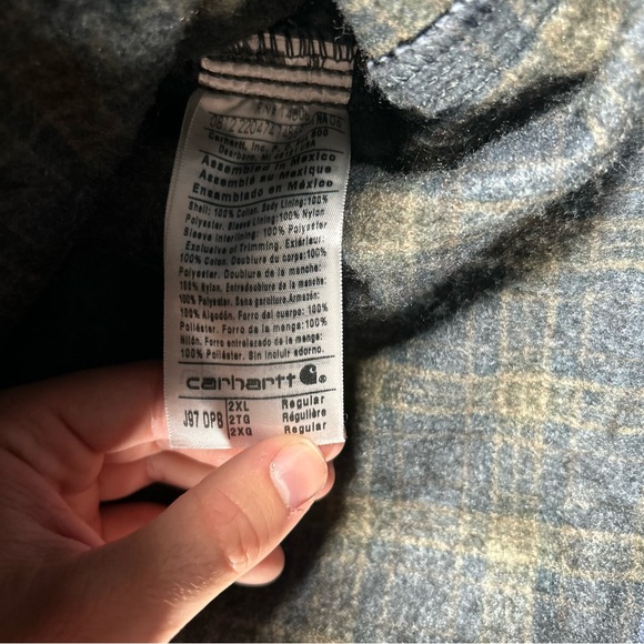 Vintage Carhartt Detroit Jacket Mens 2XL Navy Deep Blue Blanket Lined J97 DPB - Picture 6 of 7